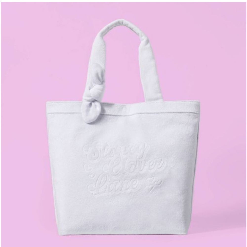 Stoney Clover x Target White terrycloth tote